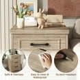 thumbnail image 4 of NEGYLIM 2-Piece Nightstand, Farmhouse End Table with Charging Station, 3 Drawers Storage for Bedroom, 4 of 11