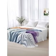 thumbnail image 5 of Blue Purple Tulip Full Size Flat Sheet, Wrinkleproof & Fadeproof Cooling Flat Bed Sheet Only, Orange Brown Floral Aesthetics Plant Breathable Soft Bedding Top Sheets 81 x 96 Inches, 5 of 8