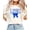 Ivory Shirt, variant on Trendy Lions Floral Shirt for Women and Teens Cute Blue Bow Sports Tee Ivory Shirt Adult Medium