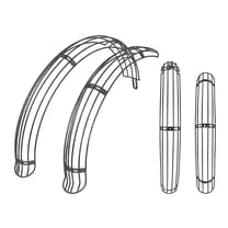 Parafango Cromato Original Lowrider 20" Per Trike — Kit Conversion Ducktail Flared - copertina