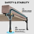 thumbnail image 5 of Veehoo Cooling Elevated Dog Bed with Removable Bolster, Raised Dog Sofa Bed for Medium Sized Dogs, Indoor and Outdoor Metal Dog Cot with No-Slip Feet & Washable Textilene Mesh, Medium, Beige Coffee, 5 of 10