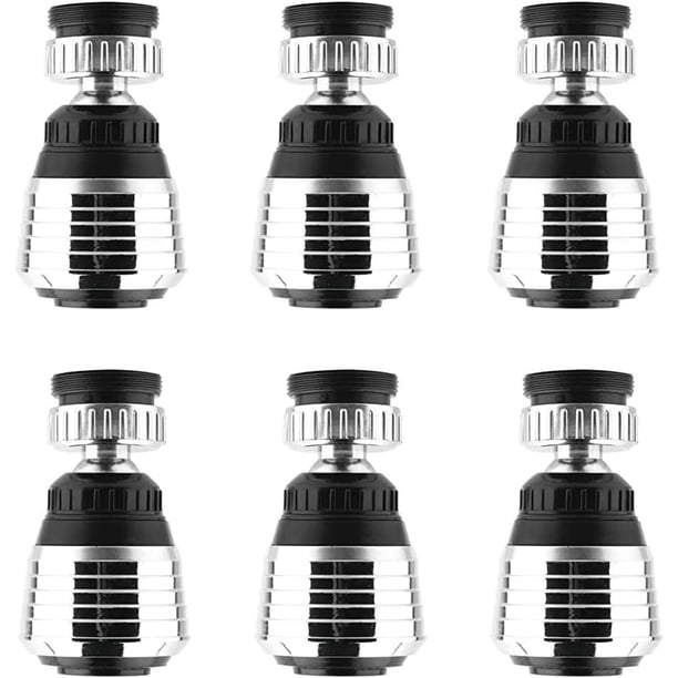 Grifo de aireador de 6 piezas, grifo de ahorro de agua de 360°, grifo de boquilla de filtro, grifo de filtro de burbujas, difusor de ahorro de agua de acero inoxidable ajustable para fregadero de cocina, baño, ducha Kuyhfg Bienvenido a Kuyhfg