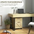 thumbnail image 4 of Vinsetto 2 Drawer File Cabinet with Hanging Bars for Letter A4 Size Natural, 4 of 10