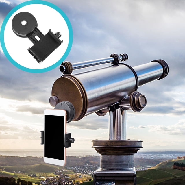 OULII 1Pcs Spotting Scope Smartphone Adapter for Outdoor Observation Black ABS Plastic 4.72X3.14X1.38In