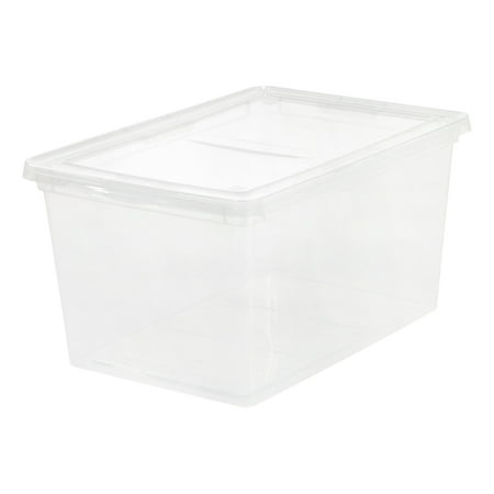 IRIS 58 Qt Plastic Storage Bin Tote Organizing Container with Latching Lid Clear