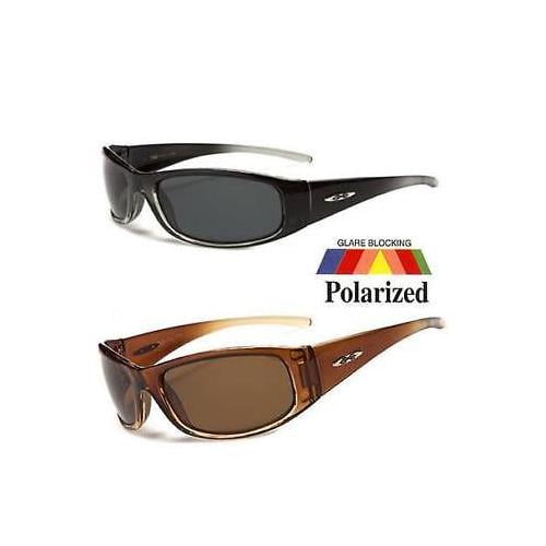 Men's Polarized Sunglasses Wrap Driving Aviator Brown sports Eyewear