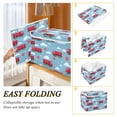 thumbnail image 2 of Yayeee Collapsible Cube Storage Bin with Lid Fabric Closet Decorative Basket with Handles, Red Cartoon Truck Pattern, 2 of 7