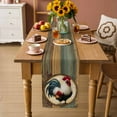 thumbnail image 3 of Rooster Table Runner, Vintage Rustic Farmhouse Style Oil Painting Washable Cotton Linen Table Runners 36 Inches Long, Dresser Scarf Runner for Nightstand/End Tables/Round Tables 13''x36'', 3 of 8