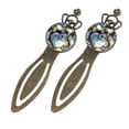 thumbnail image 2 of Chinchilla Vintage Copper Crown-Shaped Bookmarks Set of 2 - Stainless Steel Reading Accessories for Book Lovers, 2 of 5