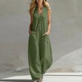 thumbnail image 2 of Sentmoon Rompers for Women Casual Overalls for Women Sleeveless Solid Color Cotton Regular Fit Travel Jumpsuits for Women Summer for Going out and Concert, 2 of 7