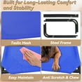 thumbnail image 6 of PHYEX Raised Dog Bed for Large Dogs, Breathable Dog Cot Bed for Summer, 50.5" L x 30.5" W x 7.8" H, Blue, 6 of 7
