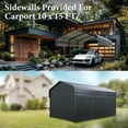 thumbnail image 6 of SUMMIT LIVING 10 x 15 ft Outdoor Steel Carport with Side Walls and Galvanized Metal Roof, Heavy Duty Outdoor Garage Car Shelter, 6 of 11