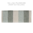thumbnail image 4 of Levtex Home – Sand Stripes Sage Lumbar Pillow – Decorative 14x36in. Pillow Cover – Modern Stitched Stripe Design – Sage and Neutral Tones – Soft Textured Fabric – No Insert Included, 4 of 4