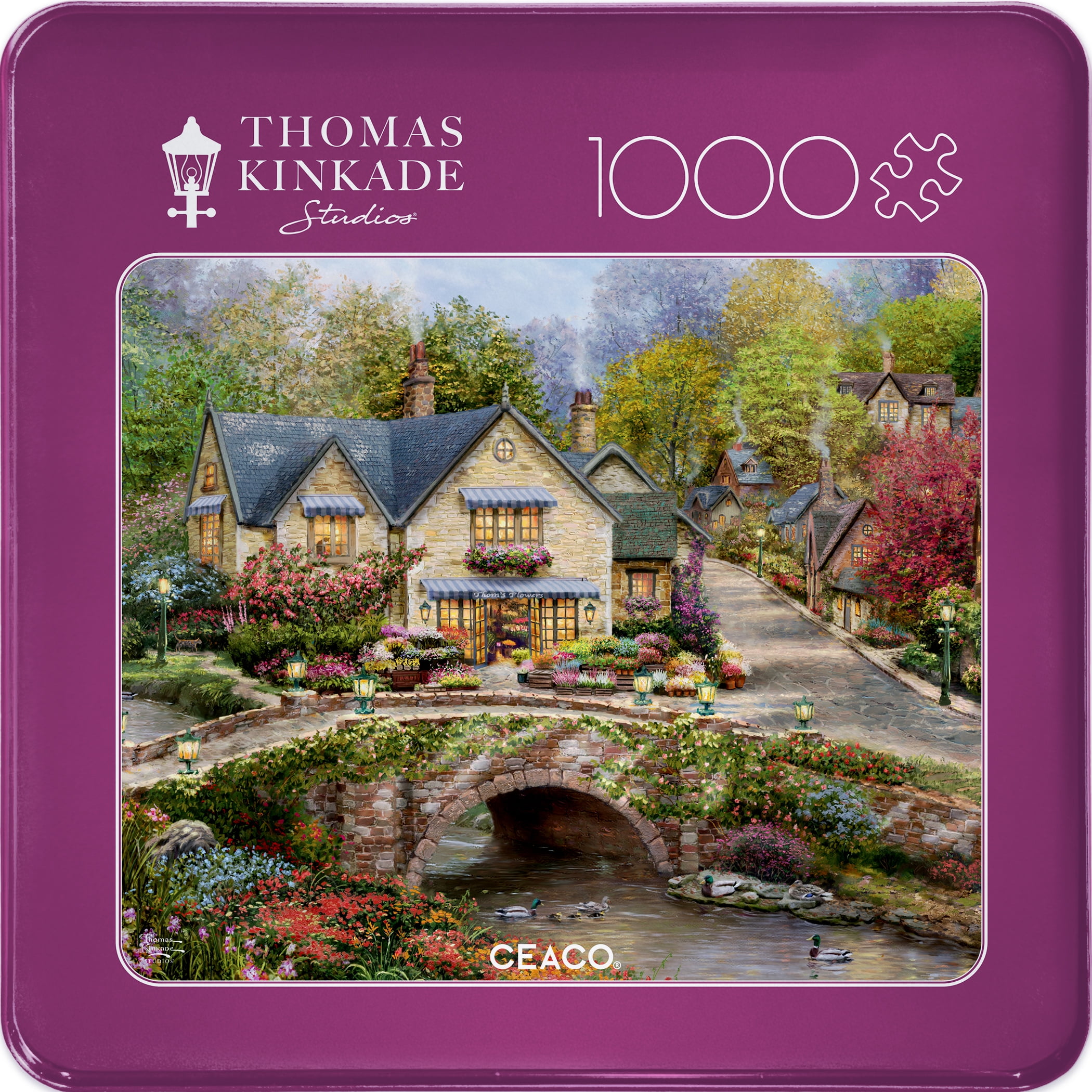 Ceaco Summer In Cobblestone Village 1000-Piece Interlocking Jigsaw Puzzle