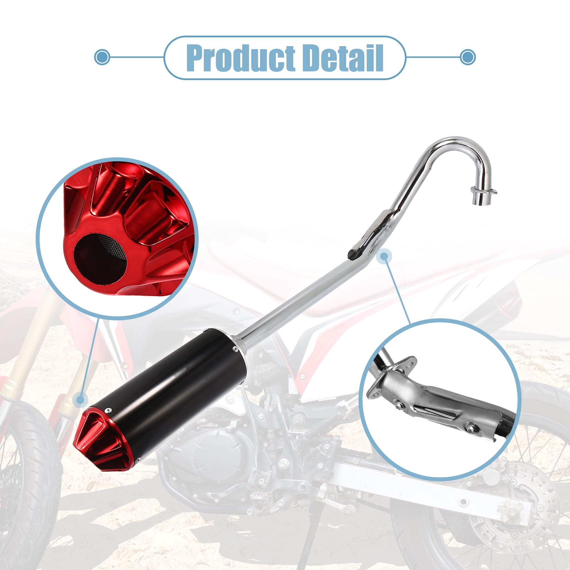 Unique Bargains Muffler Exhaust Pipe System Assembly Kit 28mm for