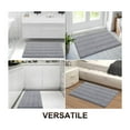 thumbnail image 7 of Buganda Chenille Striped Bathroom Rugs, Extra Soft and Absorbent Bath Mats, Anti-Slip Shaggy Bath Carpets, 16x24, Light Grey, 7 of 7