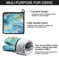 thumbnail image 7 of Teal Gold Marble Kitchen Oven Mitt and Pot Holder Sets 4 Pcs for Baking, Cooking and Grilling, Heat Resistant Up To 392 °F, 7 of 7