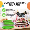 thumbnail image 6 of Exquisite 9" Paper Plates - 100 Disposable Plates - Lime Green, 6 of 10
