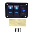 thumbnail image 1 of Yimiti Waterproof 3 4 Gang Rocker Switch Panel Led Light For Car Marine Boat 12V 24V,3 Gang, 1 of 9