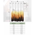 thumbnail image 6 of No Hook Shower Curtain with Snap in Liner, Fall Forest Silhouette Orange Art Oil Painting Hotel Shower Curtains for Bathroom, Washable Shower Curtain Liner Set with Mesh Top Window, 72"x96", 6 of 6