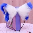 thumbnail image 3 of Diadema de pelo con orejas de gato y zorro de piel sintética de felpa para mujer y niña, diadema para Cosplay, tocado para fiesta de disfraces, accesorios para el cabello, 3 of 5