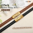 thumbnail image 5 of SUOSDEY Skinny Women Belt Thin Women Belt Ladies Dresses Belt with Alloy Turn Lock, 5 of 8