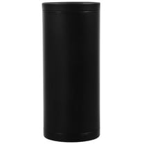 Topbathy Aluminum Alloy Car Tissue Box Holder Black Round Refillable Tissue Dispenser for Organized Storage