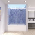 thumbnail image 2 of 56-60" W x 58" H Frameless Bathtub Sliding Doors, Glass Shower Door for Tub with Magnet And 5/16"(8mm) Clear Tempered Glass, Chrome Finish, ACE DECOR, 2 of 9