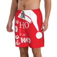 thumbnail image 2 of Sikiie Saying Ho Ho Ho Print Men's Beach Shorts, High Elastic Quick-drying Shorts - with Drawstring and Slip Pockets, Suitable for Beach, Sports, Vacation-Small, 2 of 6