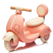 pink 12V Kids Ride On Electric Motorcycle,3 -Wheel Toddler Scooter with Parents Control For 1-3 Years BABY