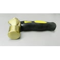 thumbnail image 3 of Stubby Brass Hammer Ergonomic Short Handle Ball Peen Mallet Metal Crafts 1 Lb, 3 of 3