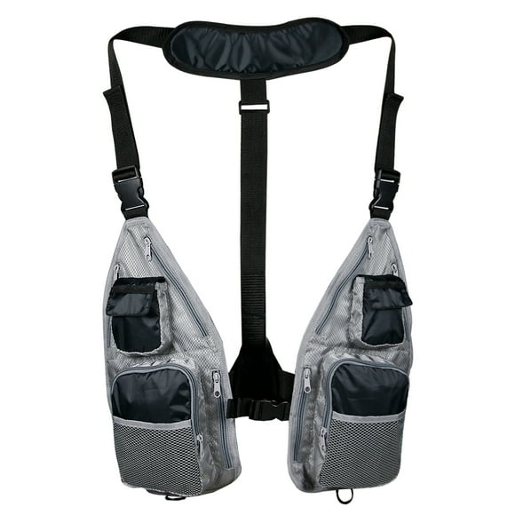 Gilet Ultra-Respirant Ajustable pour Hommes et Femmes avec Poches, Anneaux en D pour Bateau, Kayak, Pêche