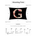 Black Letter G Flower Sun Shade Sail 12' x 16', Watercolor Alphabet G ...