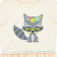 thumbnail image 4 of Inktastic Hipster Raccoon, Raccoon with Glasses, Flowers Girls Toddler Dress, 4 of 5