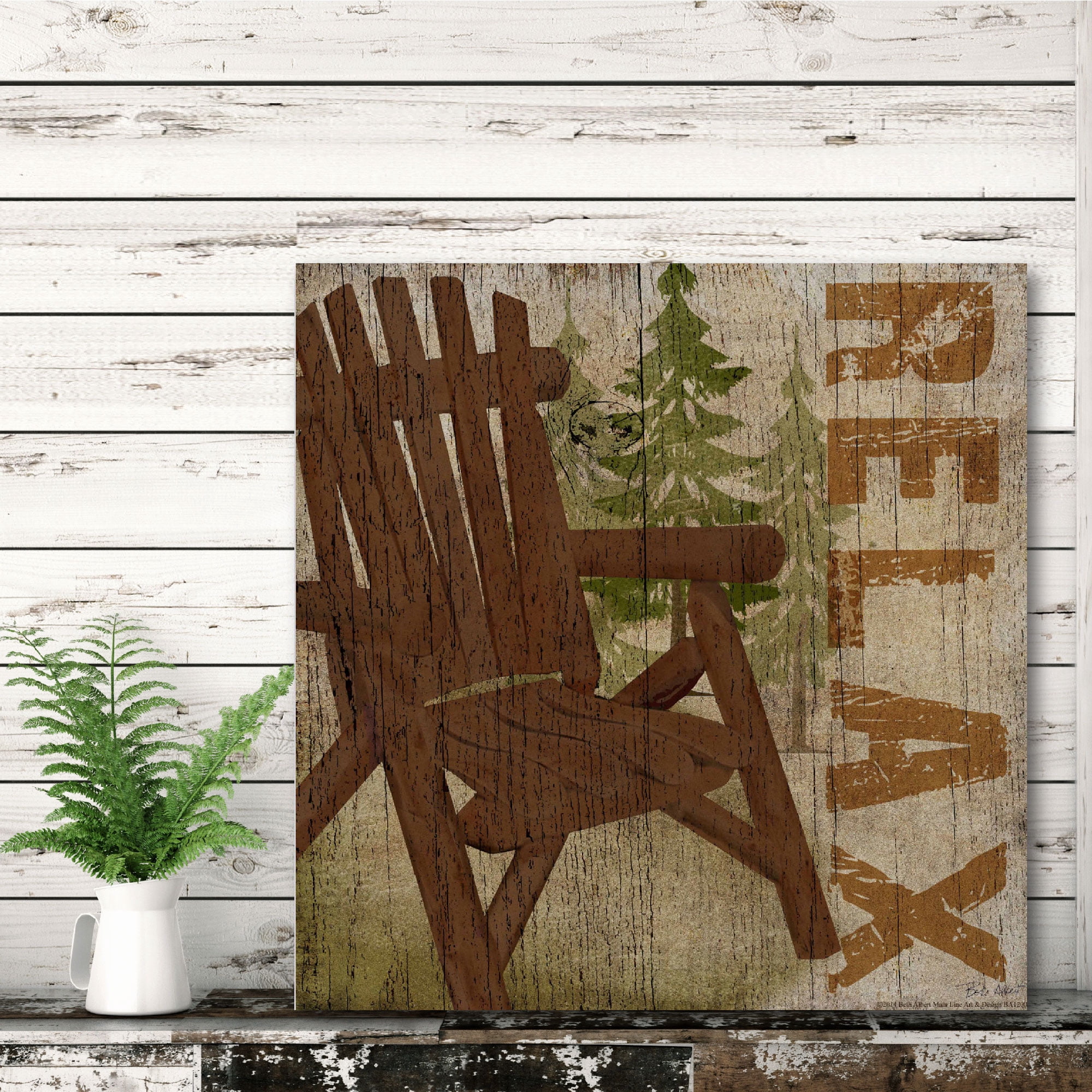 Courtside Market Relax Lodge Gallery-Wrapped Canvas Wall Art, 16x16