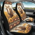 thumbnail image 3 of KUIFORTI Boho Car Seat Covers for Front Seats, Horse Car Seat Protector Sunflower Car Accessories for Women 2 Pieces Elastic Bucket Seat Protector,Waterproof Seat Covers for Cars SUV Trucks Van, 3 of 7