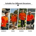 thumbnail image 5 of ProtectX High Visibility Shirts Safety for Men Women, Sun Protection Long Sleeve Work T Shirt Construction Shirts, Orange, Medium, 5 of 7