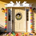thumbnail image 6 of YWIYIUD 1PC Easter Rabbit Welcome Door Sign Happy Easter Wooden Hanging Decoration Spring Rabbit Colorful Eggs Wall Decor Rustic Farmhouse Front Door Hanger for Home Garden Easter Decorations 12inch, 6 of 8