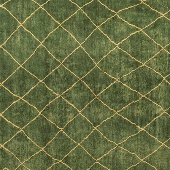 Ahgly Company Indoor Square Abstract Brown Modern Area Rugs, 5' Square