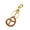 old gold color, variant on Realistic Cookie Charm Keychain Accessory Fashionable Biscuit Shape Key Rings Portable Bag Decoration for Women