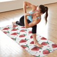 thumbnail image 6 of Strawberry Plants Fruit Watercolor Hot Yoga Mat Towel Non Slip for Hot Yoga - Quick-Drying Yoga Mat Cover with 4 Corner Pockets with Travel Bag - Hot Yoga Towel Non Slip 74"x26", 6 of 6