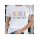 thumbnail image 2 of Womens Nurse Shirt Nurse Leopard Print Tshirt Love Inspired Healing Top tee, 2 of 7