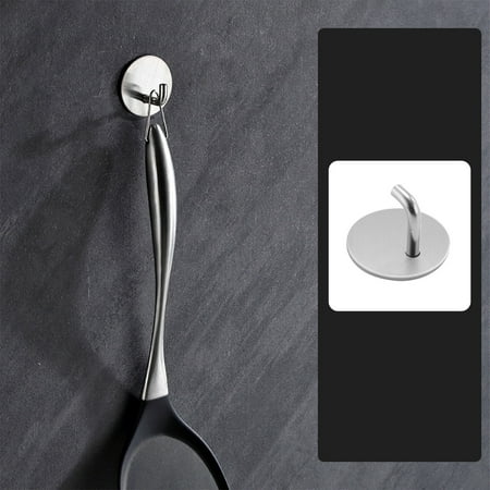 

Kitchen Wall Hanging Uncomplicated Round Hook 304 Stainless Steel Hook Bathroom Wall Punch- Hanger Suitable For Kitchen Bathroom Entrance Bedroom