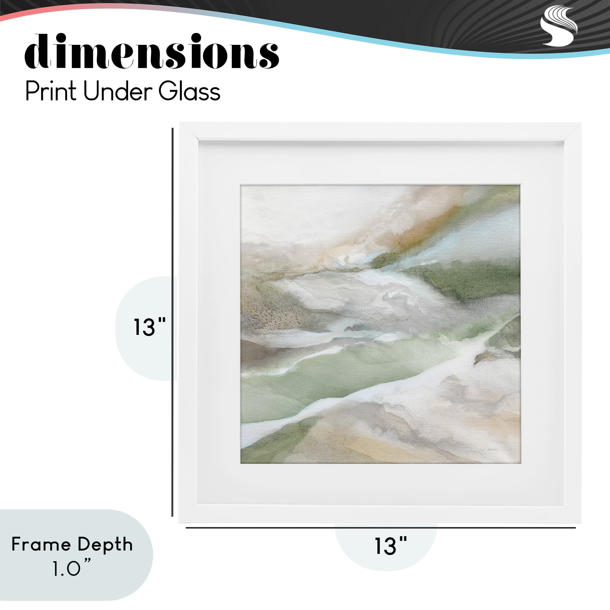 Stupell Industries Serene Misty Landscape White Framed Print Under Glass, design by Carol Robinson