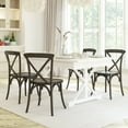thumbnail image 4 of Emma + Oliver Stackable Early American Wood Cross Back Chair, 4 of 13