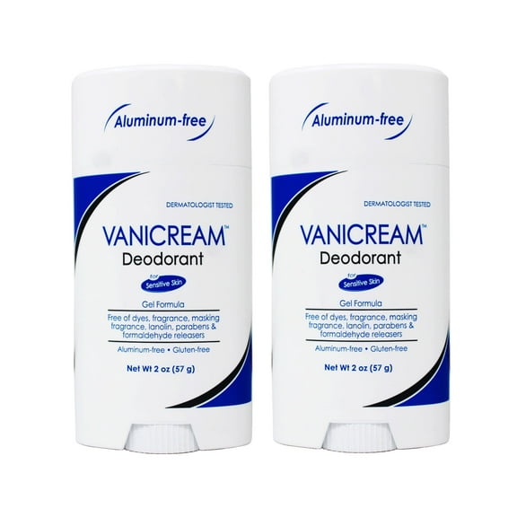 Vanicream, Deodorant For Sensitive Skin, Aluminum-Free, Fragrance Free, 2 oz Pack of 2