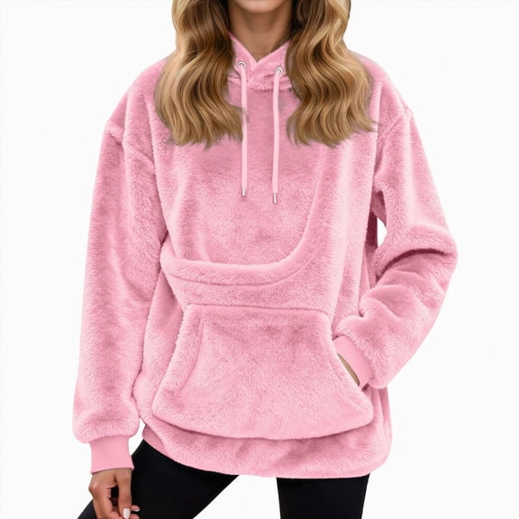 NIEWTR Cat Dog Pouch Hoodie For Women Pet Pouch Sweatshirts With Large Pocket Pullover Warm Womens Tops