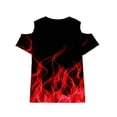 thumbnail image 6 of DeHolifer Girls Shirt Short Sleeve T-Shirts Off Shoulder Tops Cotton Tees Summer Tshirts for Kids 3-12 Years, 6 of 8