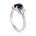 thumbnail image 6 of Galaxy Gold 14k White Gold Ring with Genuine Diamonds and Natural Oval-shaped Sapphire - Size 8.5, 6 of 6