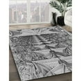 thumbnail image 2 of Ahgly Company Indoor Rectangle Patterned Silver Gray Area Rugs, 2' x 4', 2 of 6